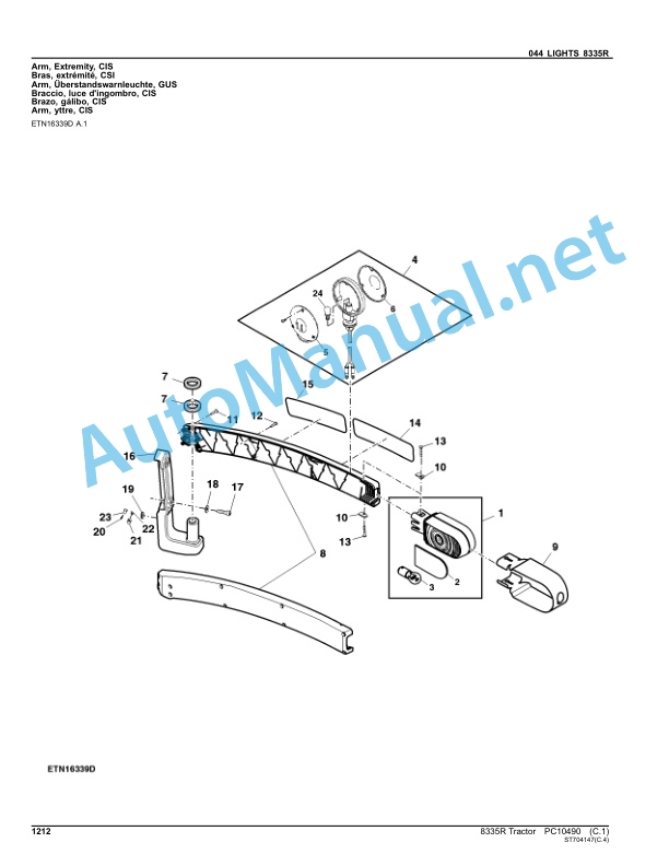 John Deere Tractor 8335R Parts Catalog PC10490 May 2012 4 John Deere Tractor 8335R Parts Catalog PC10490 May 2012 - Image 4