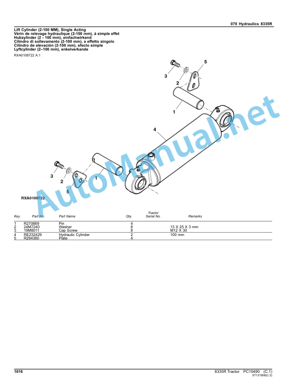 John Deere Tractor 8335R Parts Catalog PC10490 May 2012 5 John Deere Tractor 8335R Parts Catalog PC10490 May 2012 - Image 5