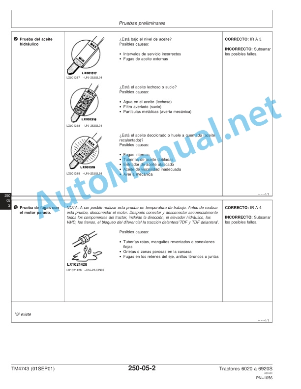 John Deere Tractors 6020 to 6920S Operation and tests Technical Manual TM4743 Spanish 4 John Deere Tractors 6020 to 6920S Operation and tests Technical Manual TM4743 Spanish - Image 4