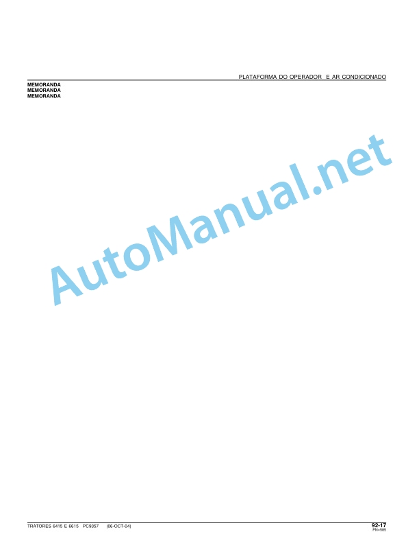 John Deere Tractors 6415 and 6615 Parts Catalog PC9357P 16MAR06 5 John Deere Tractors 6415 and 6615 Parts Catalog PC9357P 16MAR06 - Image 5