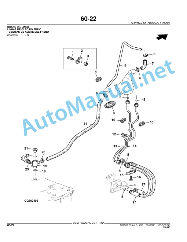 John Deere Tractors 6415 and 6615 Parts Catalog PC9357P 25-OCT-07 Portuguese 4 John Deere Tractors 6415 and 6615 Parts Catalog PC9357P 25-OCT-07 Portuguese - Image 4