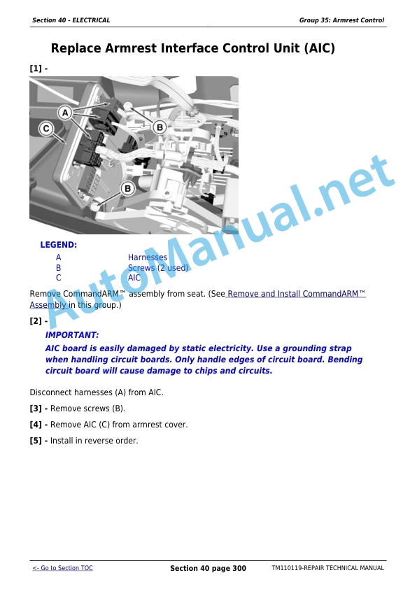 Alternative view of John Deere Tractors 7200R, 7215R, 7230R, 7260R, 7280R Technical Manual TM110119 May 2013