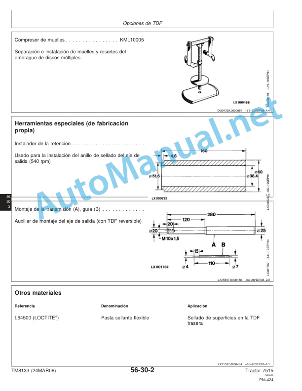 John Deere Tractors 7515 Repair Technical Manual TM8133 24MAR06 Spanish 4 John Deere Tractors 7515 Repair Technical Manual TM8133 24MAR06 Spanish - Image 4