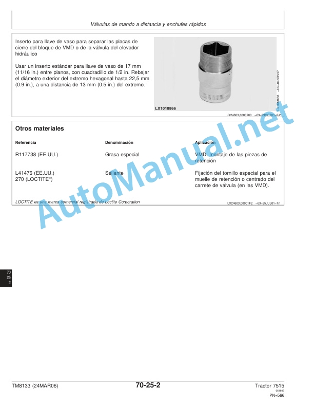 John Deere Tractors 7515 Repair Technical Manual TM8133 24MAR06 Spanish 5 John Deere Tractors 7515 Repair Technical Manual TM8133 24MAR06 Spanish - Image 5
