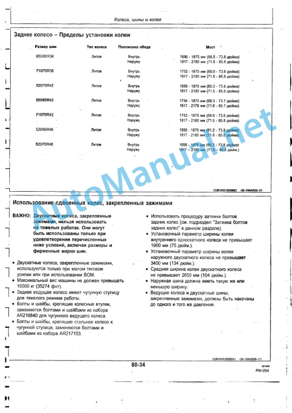 John Deere Tractors 8130, 8230, 8330, 8430 and 8530 Operator's Manual OMAR259994 Russian 4 John Deere Tractors 8130, 8230, 8330, 8430 and 8530 Operator's Manual OMAR259994 Russian-4