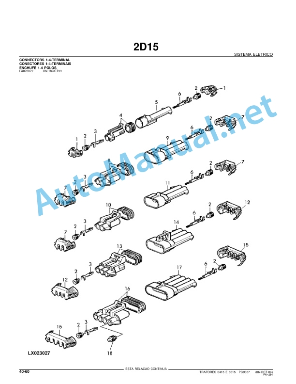 John Deere Tratores 6415 e 6615 Parts Catalog PC9357P 20050511 Portuguese 3 John Deere Tratores 6415 e 6615 Parts Catalog PC9357P 20050511 Portuguese - Image 3