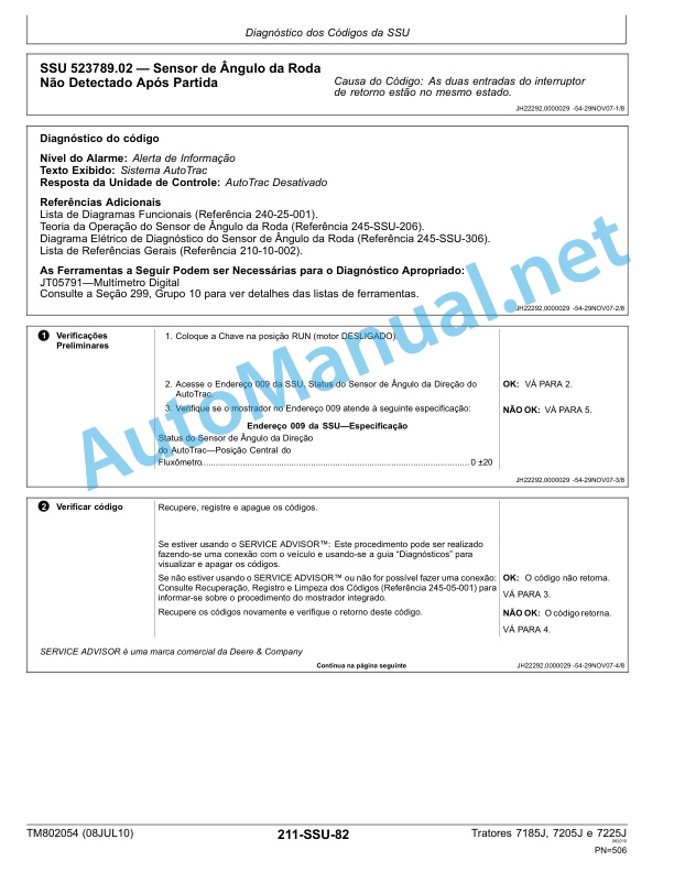 Alternative view of John Deere Tratores 7185J, 7205J e 7225J Technical Manual TM802054 08JUL10 Portuguese