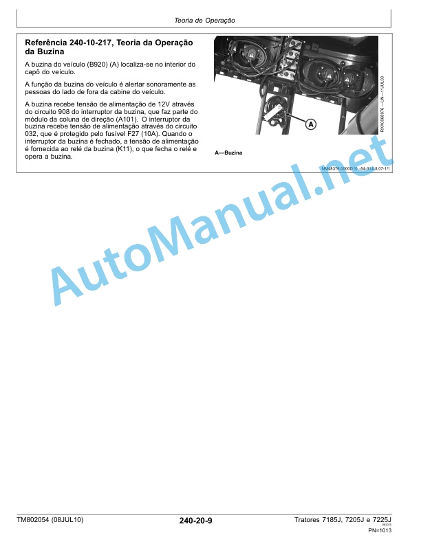 John Deere Tratores 7185J, 7205J e 7225J Technical Manual TM802054 08JUL10 Portuguese 3 John Deere Tratores 7185J, 7205J e 7225J Technical Manual TM802054 08JUL10 Portuguese - Image 3