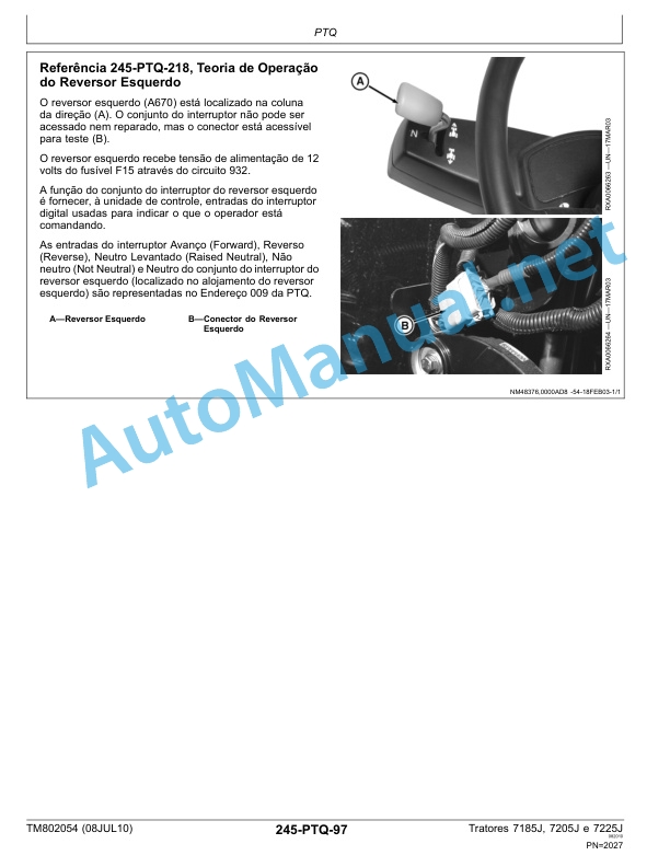 John Deere Tratores 7185J, 7205J e 7225J Technical Manual TM802054 08JUL10 Portuguese 5 John Deere Tratores 7185J, 7205J e 7225J Technical Manual TM802054 08JUL10 Portuguese - Image 5