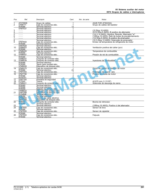 John Deere Wheel Feller Buncher 843K Parts Catalog PC10126S July 2012 Spanish 3 John Deere Wheel Feller Buncher 843K Parts Catalog PC10126S July 2012 Spanish - Image 3