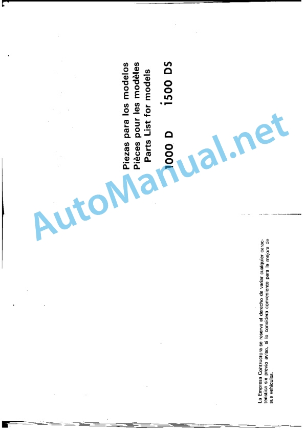 Kubota 1000D 1500DS Parts Manual 2 Kubota 1000D 1500DS Parts Manual-2
