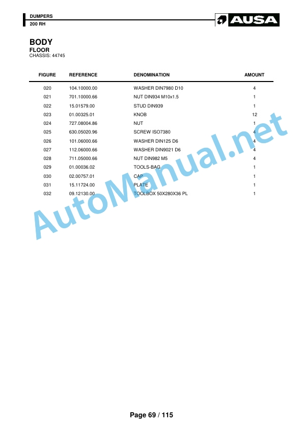 Kubota 200 RH Parts Manual 4 Kubota 200 RH Parts Manual - Image 4