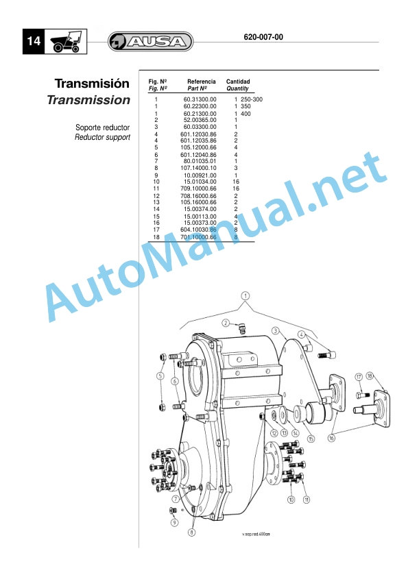 Kubota 250-300-350-400 AM, 250-300-350-400 AMG Parts Manual 2 Kubota 250-300-350-400 AM, 250-300-350-400 AMG Parts Manual-2