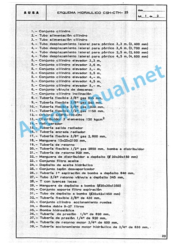 Kubota CSH-25 CTH-25 Parts Manual-2