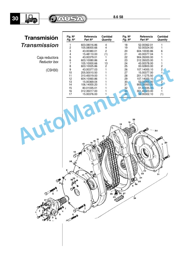 Kubota CSH 30 CTH 30 Parts Manual 3 Kubota CSH 30 CTH 30 Parts Manual-3