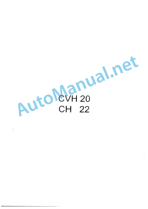 Kubota CVH 20 CH 22 Parts Manual 1 Kubota CVH 20 CH 22 Parts Manual