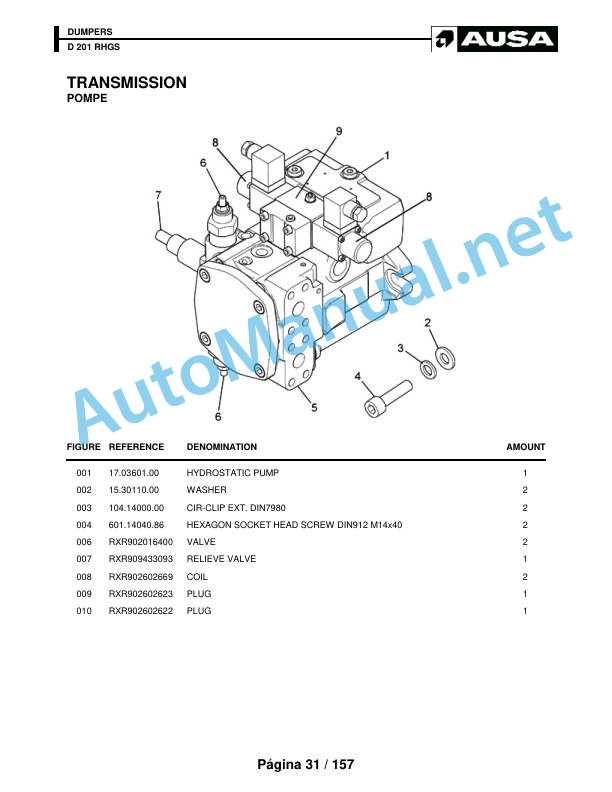Kubota D 201 RHGS Parts Manual 2 Kubota D 201 RHGS Parts Manual - Image 2