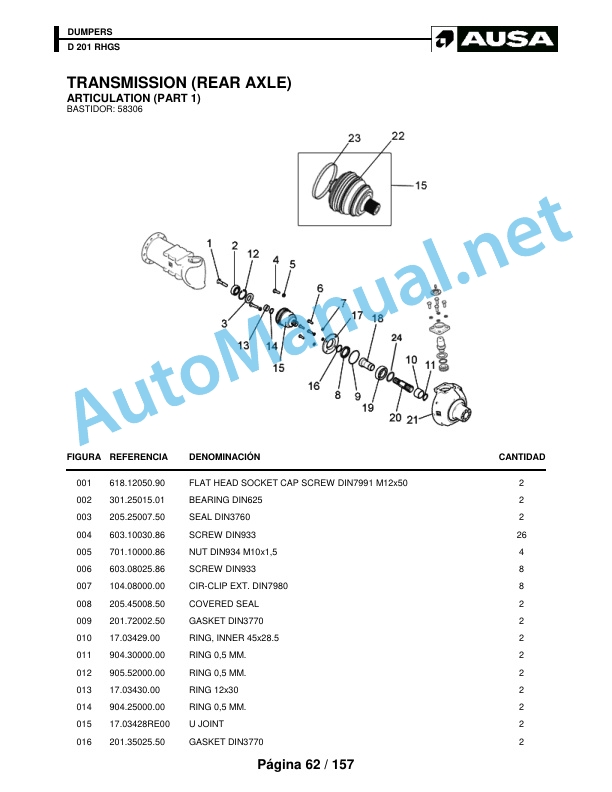 Kubota D 201 RHGS Parts Manual 3 Kubota D 201 RHGS Parts Manual - Image 3