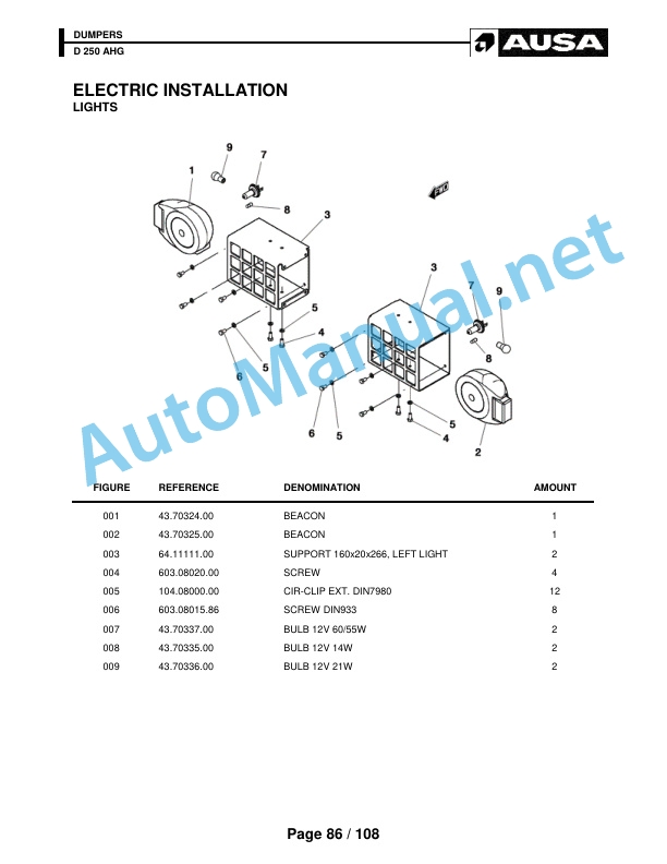 Kubota D 250 AHG Parts Manual 5 Kubota D 250 AHG Parts Manual - Image 5