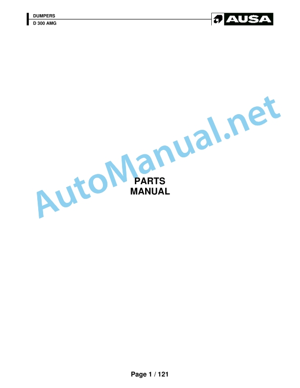 Kubota D 300 AMG Parts Manual 1 Kubota D 300 AMG Parts Manual