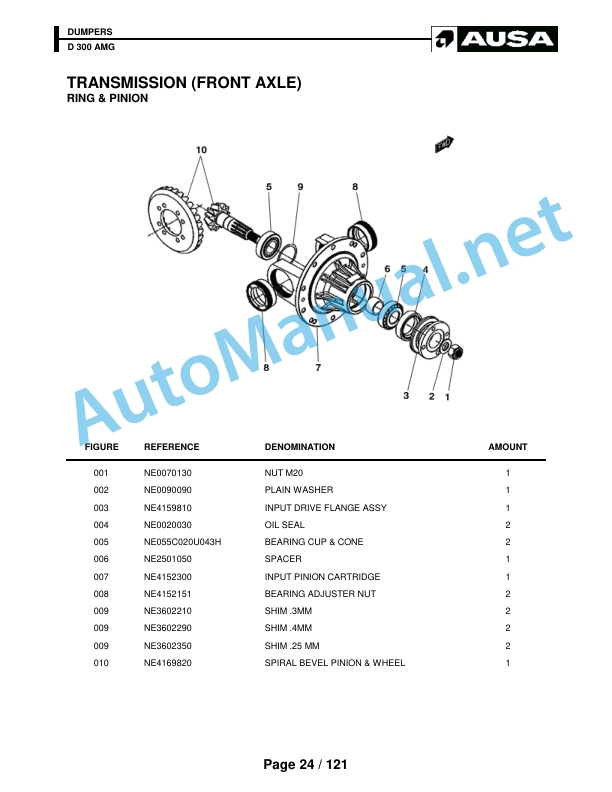 Kubota D 300 AMG Parts Manual 2 Kubota D 300 AMG Parts Manual - Image 2