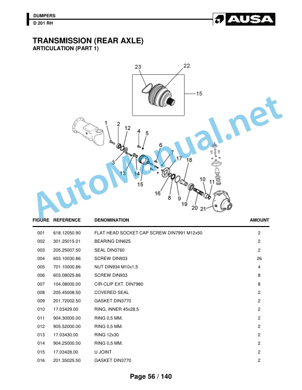 Kubota Dumper D 201 RH Parts Manual 3 Kubota Dumper D 201 RH Parts Manual - Image 3