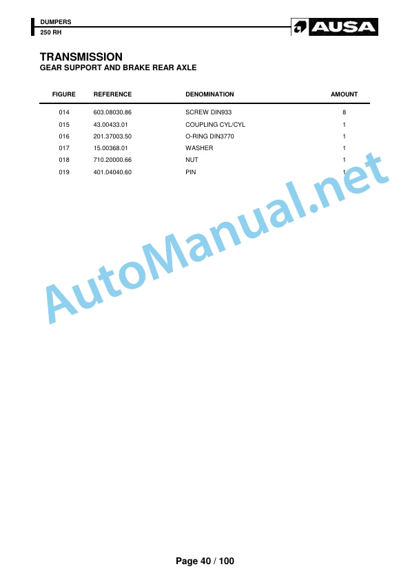Kubota DUMPERS 250 RH Parts Manual 3 Kubota DUMPERS 250 RH Parts Manual - Image 3