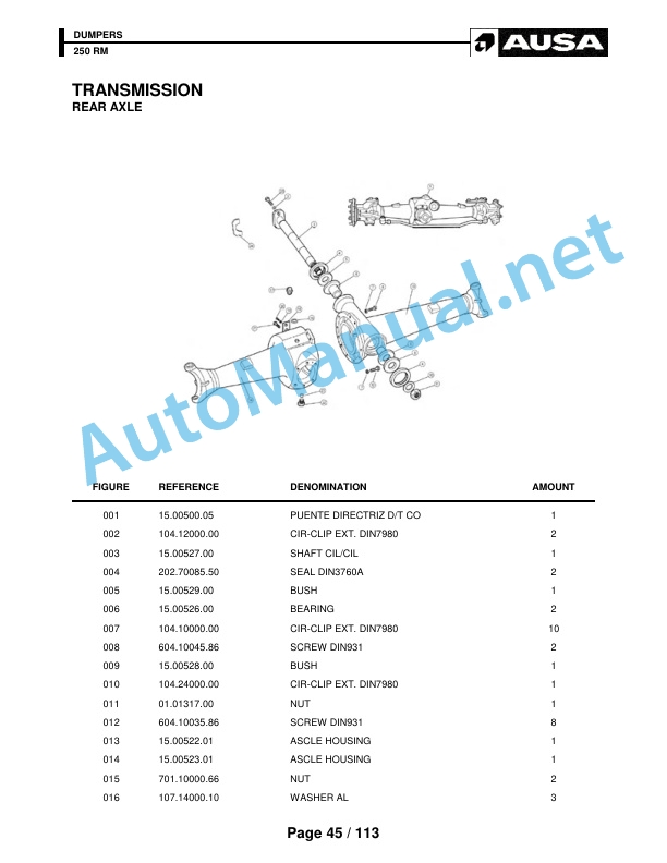 Kubota Dumpers 250 RM Parts Manual 3 Kubota Dumpers 250 RM Parts Manual - Image 3