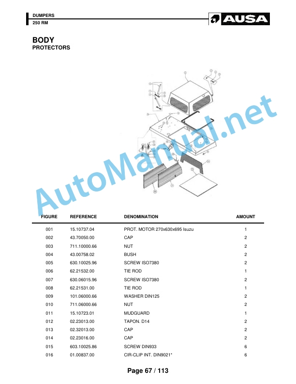 Kubota Dumpers 250 RM Parts Manual 4 Kubota Dumpers 250 RM Parts Manual - Image 4