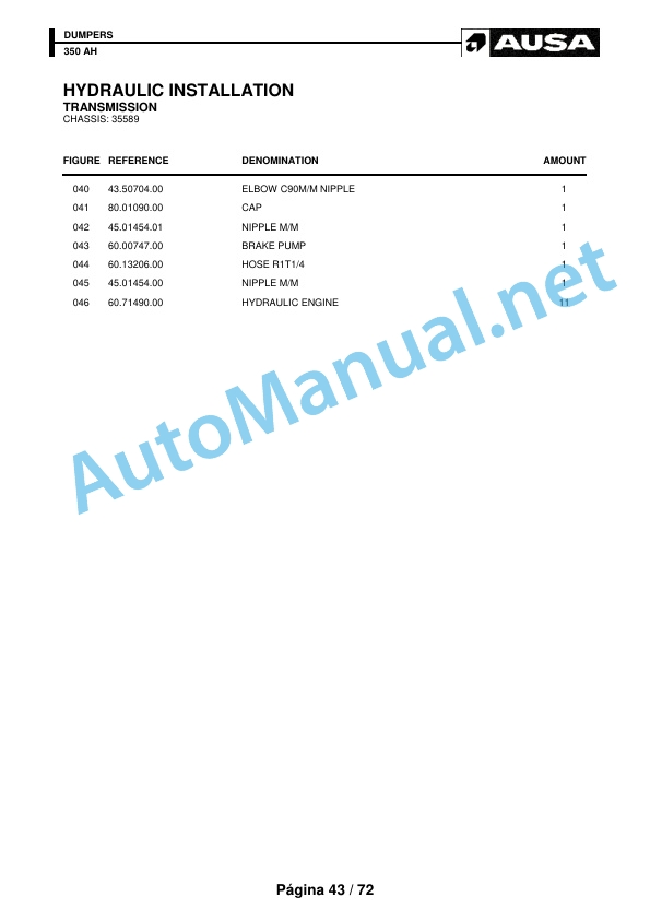 Kubota Dumpers 350 AH Parts Manual 4 Kubota Dumpers 350 AH Parts Manual - Image 4