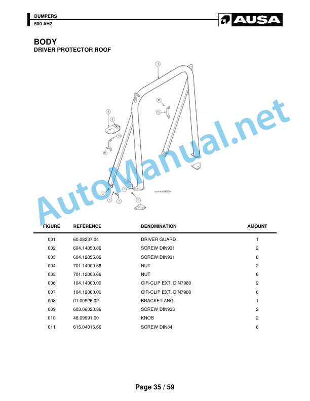 Kubota DUMPERS 500 AHZ Parts Manual 4 Kubota DUMPERS 500 AHZ Parts Manual - Image 4