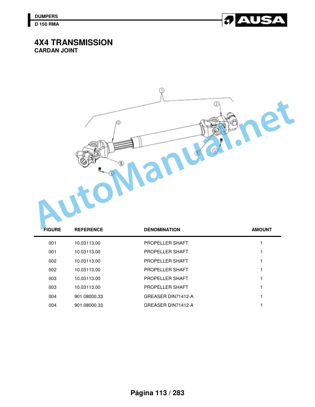 Kubota Dumpers D 150 RMA Parts Manual 3 Kubota Dumpers D 150 RMA Parts Manual - Image 3