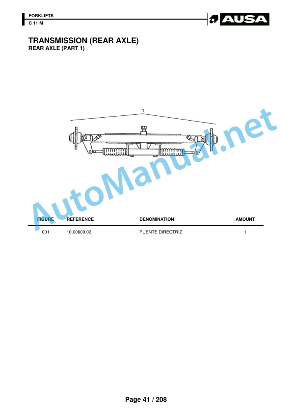 Alternative view of Kubota Forklifts Parts Manual C 11 M