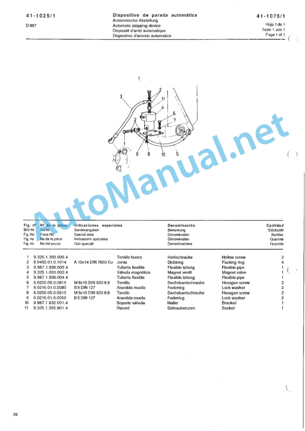 Kubota LKSuper Parts Manual 9.987.1.006.0002 February 1989 Multiple (Spanish, German, English, French, Italian)-4