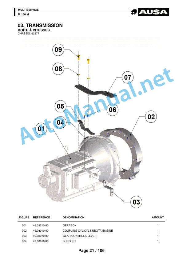 Alternative view of Kubota MULTISERVICE M 150 M Parts Manual