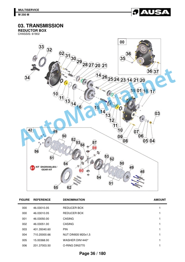 Alternative view of Kubota Multiservice M 250 M Parts Manual