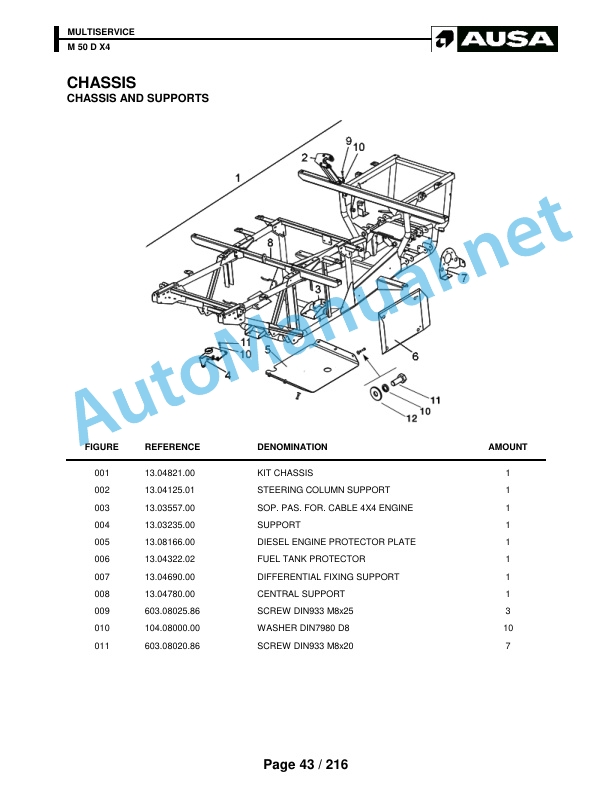 Alternative view of Kubota MULTISERVICE M 50 D X4 Parts Manual