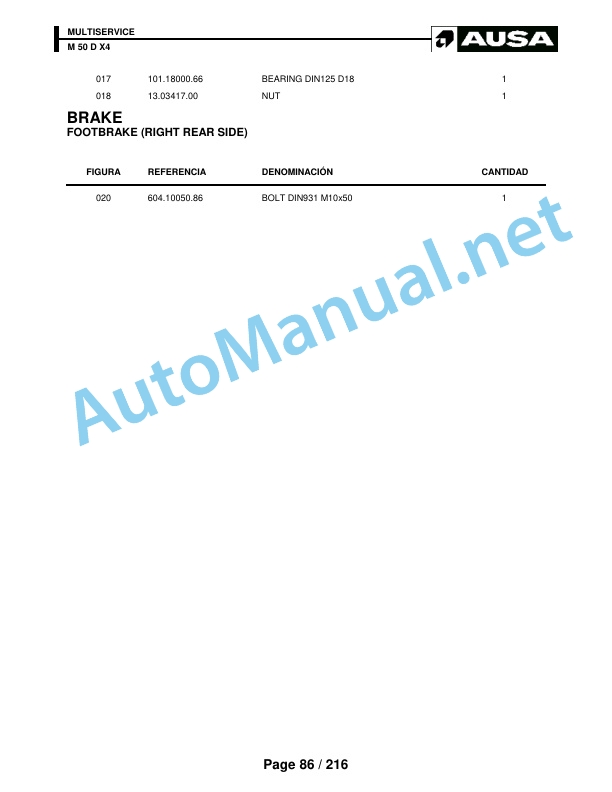Kubota MULTISERVICE M 50 D X4 Parts Manual 3 Kubota MULTISERVICE M 50 D X4 Parts Manual - Image 3
