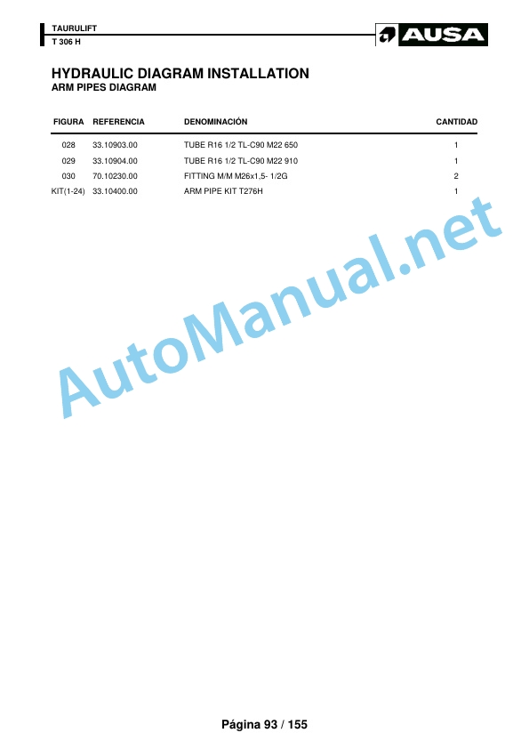 Kubota T 306 H Parts Manual 4 Kubota T 306 H Parts Manual - Image 4