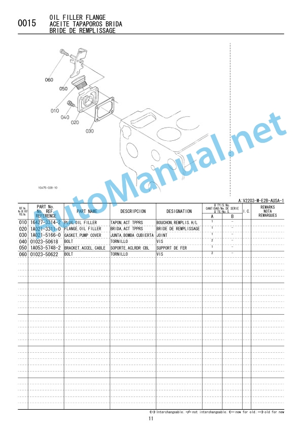 Kubota V2203-M-E2B-AUSA-1 Diesel Engine Parts Manual 97898-74840 February 2008 3 Kubota V2203-M-E2B-AUSA-1 Diesel Engine Parts Manual 97898-74840 February 2008 - Image 3