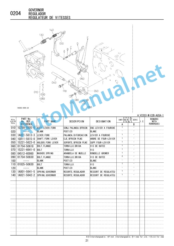 Kubota V2203-M-E2B-AUSA-1 Diesel Engine Parts Manual 97898-74840 February 2008 4 Kubota V2203-M-E2B-AUSA-1 Diesel Engine Parts Manual 97898-74840 February 2008 - Image 4