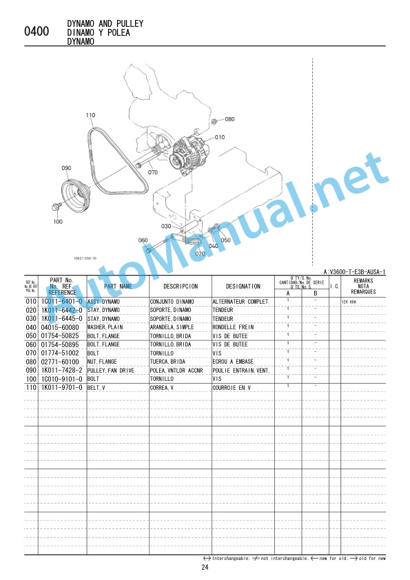 Kubota V3600-T-E3B-AUSA-1 Diesel Engine Parts Manual 97898-74920 February 2008 4 Kubota V3600-T-E3B-AUSA-1 Diesel Engine Parts Manual 97898-74920 February 2008 - Image 4