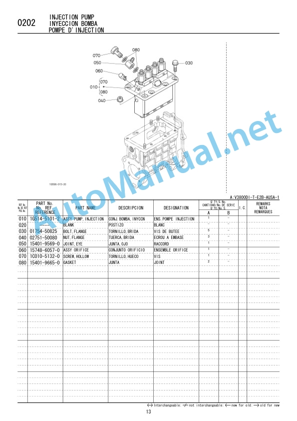 Kubota V3800DI-T-E2B-AUSA-1 Parts Manual 97898-74880 FEB. 2008 3 Kubota V3800DI-T-E2B-AUSA-1 Parts Manual 97898-74880 FEB. 2008 - Image 3