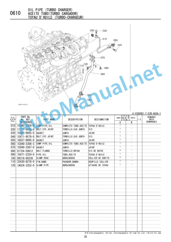 Kubota V3800DI-T-E2B-AUSA-1 Parts Manual 97898-74880 FEB. 2008 5 Kubota V3800DI-T-E2B-AUSA-1 Parts Manual 97898-74880 FEB. 2008 - Image 5