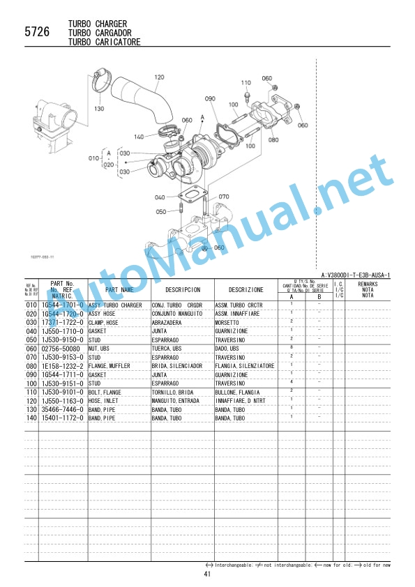 Kubota V3800DI-T-E3B-AUSA-1 Diesel Engine Parts Manual 97898-75730 May 2008 5 Kubota V3800DI-T-E3B-AUSA-1 Diesel Engine Parts Manual 97898-75730 May 2008 - Image 5