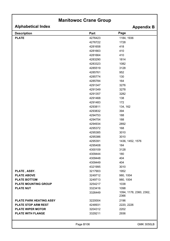 Grove GMK 3050LB Crane Spare Parts Catalog 2020 DE EN 2 Grove GMK 3050LB Crane Spare Parts Catalog 2020 DE EN-2