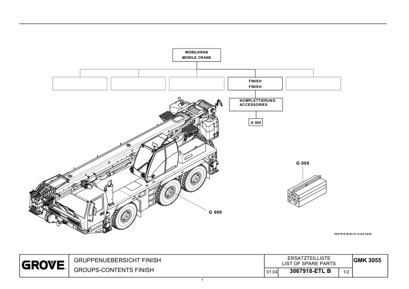 Grove GMK 3055 Crane Spare Parts List 2004-01 DE EN 3 Grove GMK 3055 Crane Spare Parts List 2004-01 DE EN - Image 3