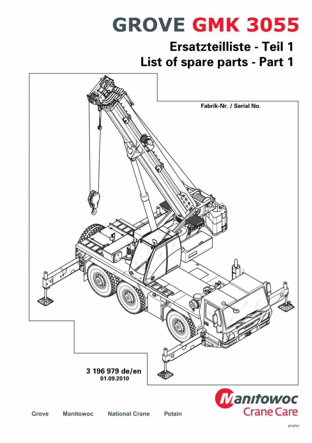 Grove GMK 3055 Crane Spare Parts List 2010 EN DE