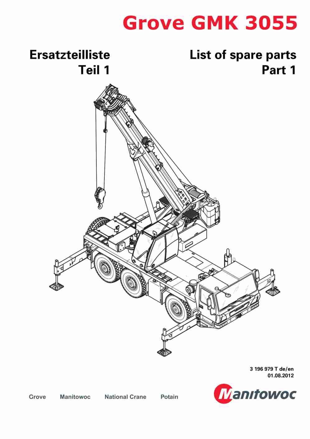Grove GMK 3055 Crane Spare Parts List 2012 DE EN