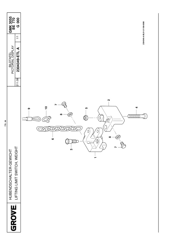 Alternative view of Grove GMK 3055 Crane Spare Parts List 2012 DE EN